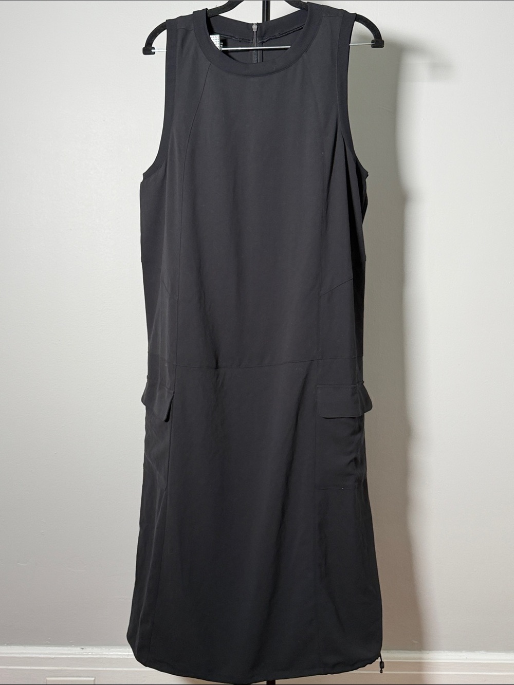 NWOT New Lululemon Pocketed Drop-Waist Midi Dress Black - Picture 5 of 9